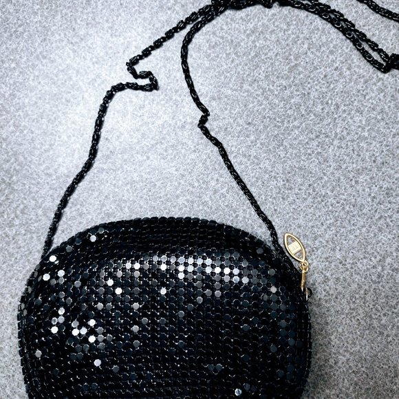 Another Y&S Original Small Black, Gold, Silver Mesh Crossbody Purse - Picture 5 of 10